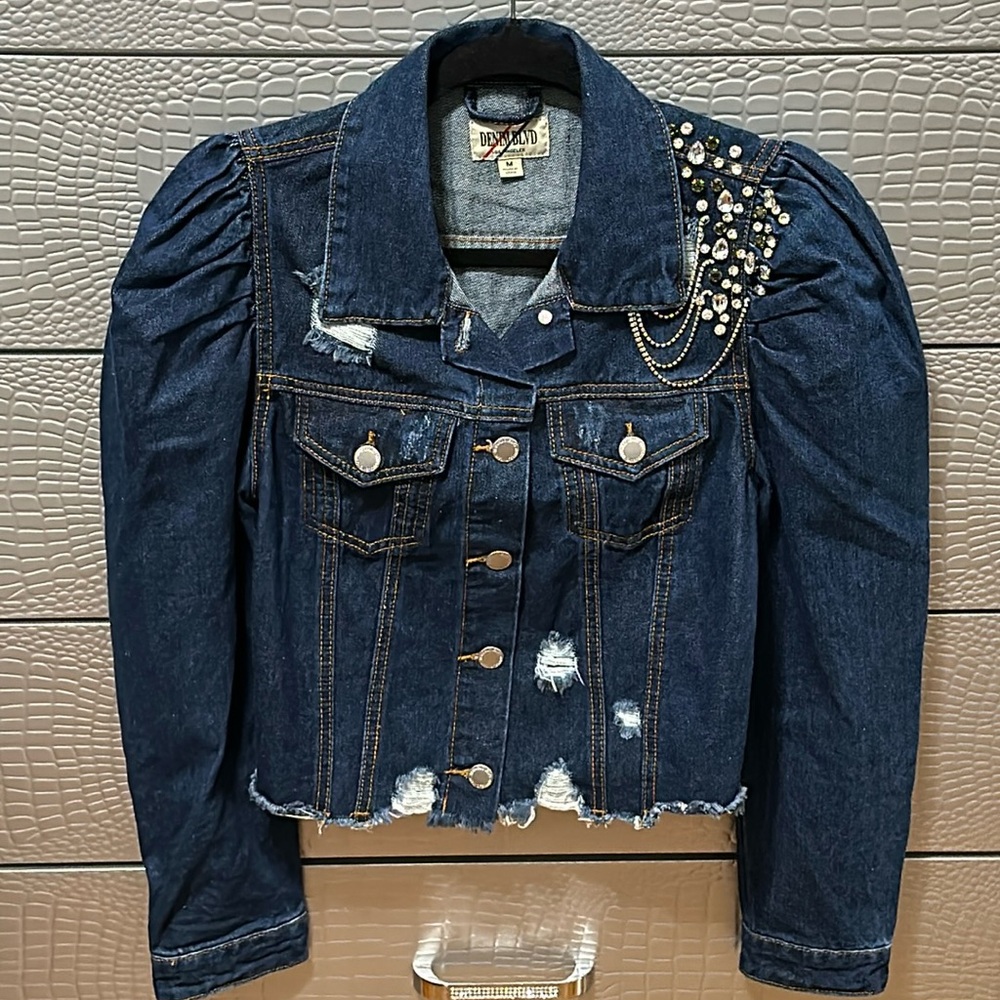 Jean Jacket With Rhinestones (M)
